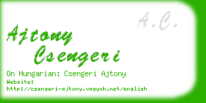 ajtony csengeri business card